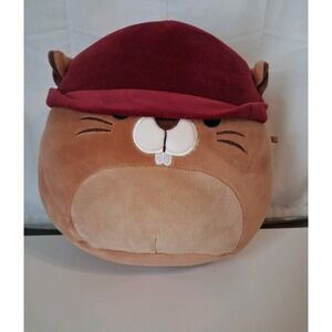 Squishmallows CHIP The BEAVER 8" Plush Chip Beanie Hat FALL HARVEST SQUAD